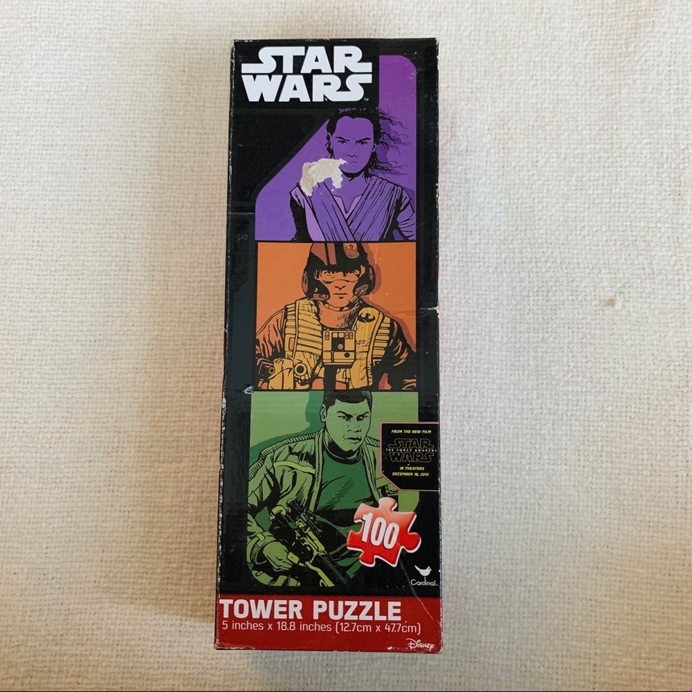 Star Wars The Force Awakens Tower Puzzle • 100pc Disney Cardinal NEW Sealed Bag